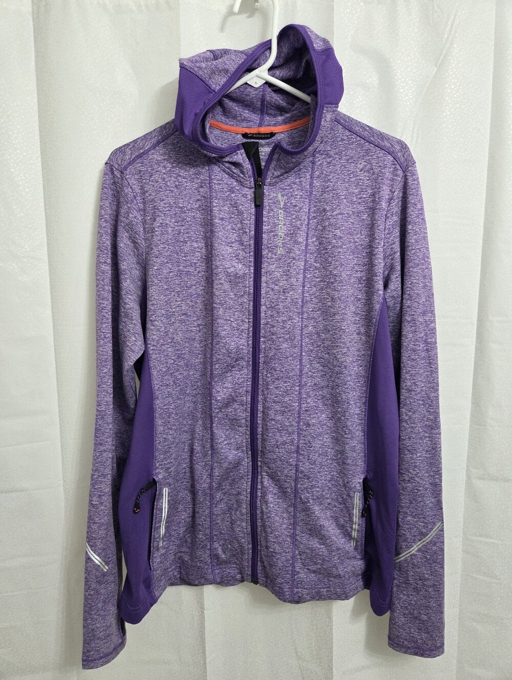 Brooks Running Women's Purple Hooded Activewear Performance Jacket Size XL